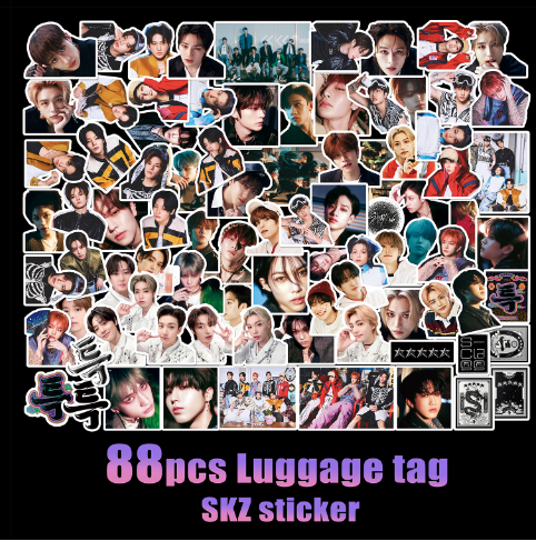 Stray Kids Merch Gift Box - Kpop Stray Kids Album Photocards Lomo Card Holder Stickers Keychain Lanyard Night Light Phone Holder Beanies Shoulder Bag