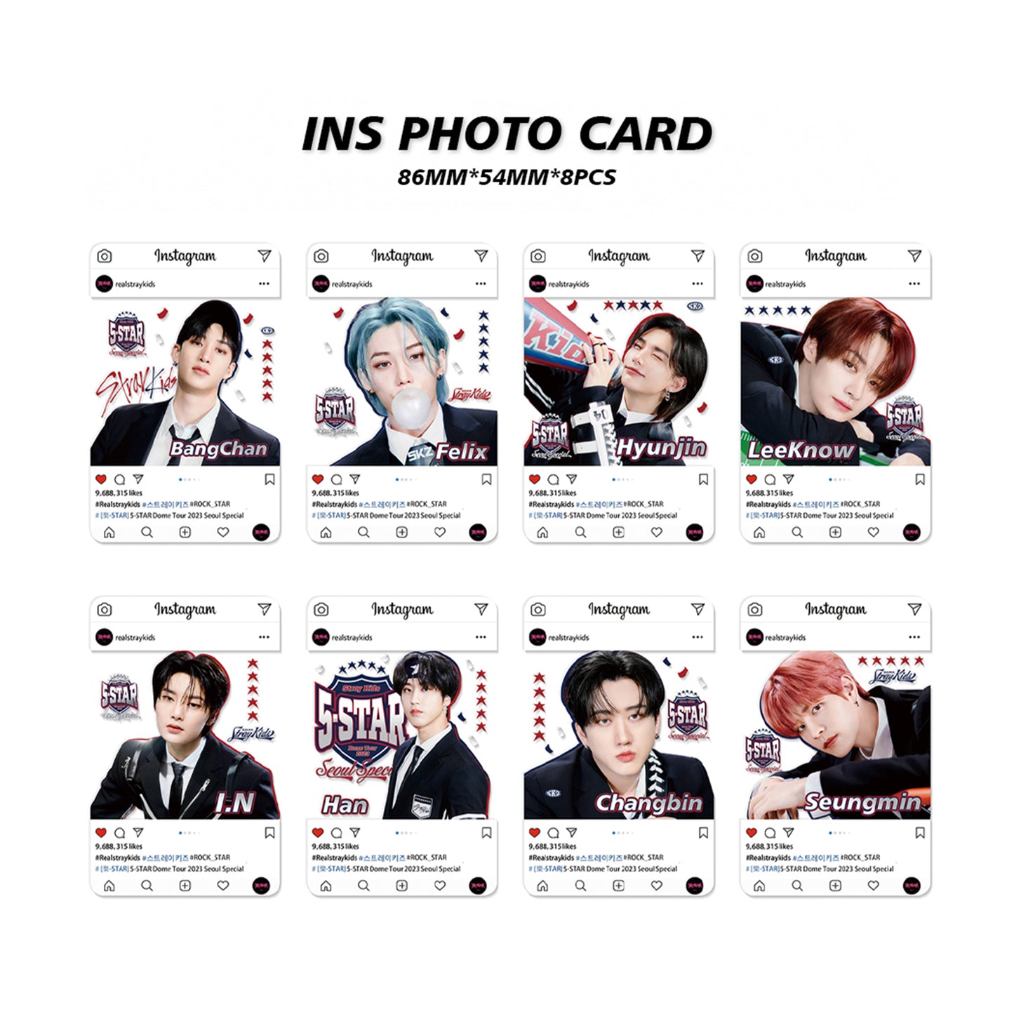 Stray Kids 樂 (ROCK) STAR Gift Box - Kpop Merchandise Photocards Lanyard Keychain Gifts for SKZ Fans