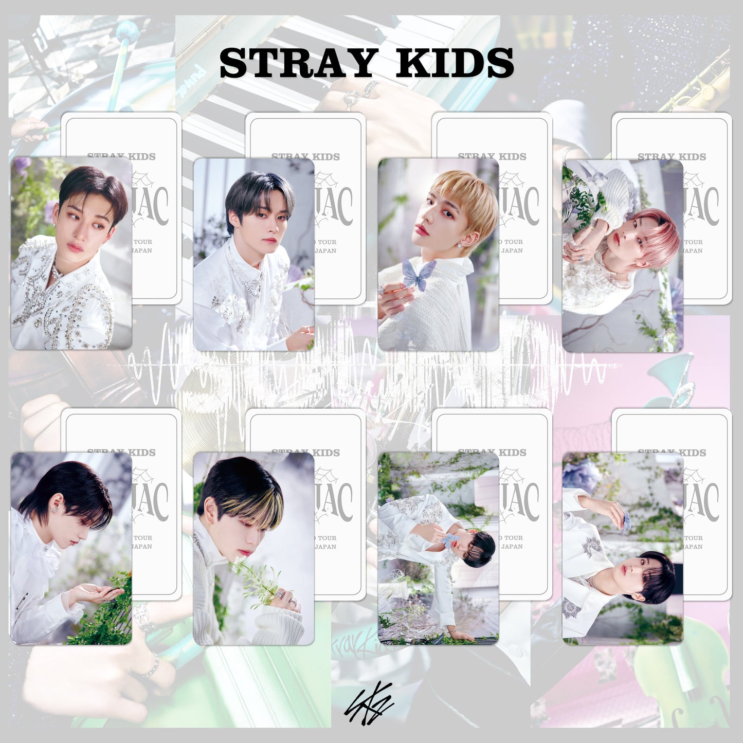 Stray Kids Merch Gift Box - Kpop Stray Kids Album Photocards Lomo Card Holder Stickers Keychain Lanyard Night Light Phone Holder Beanies Shoulder Bag